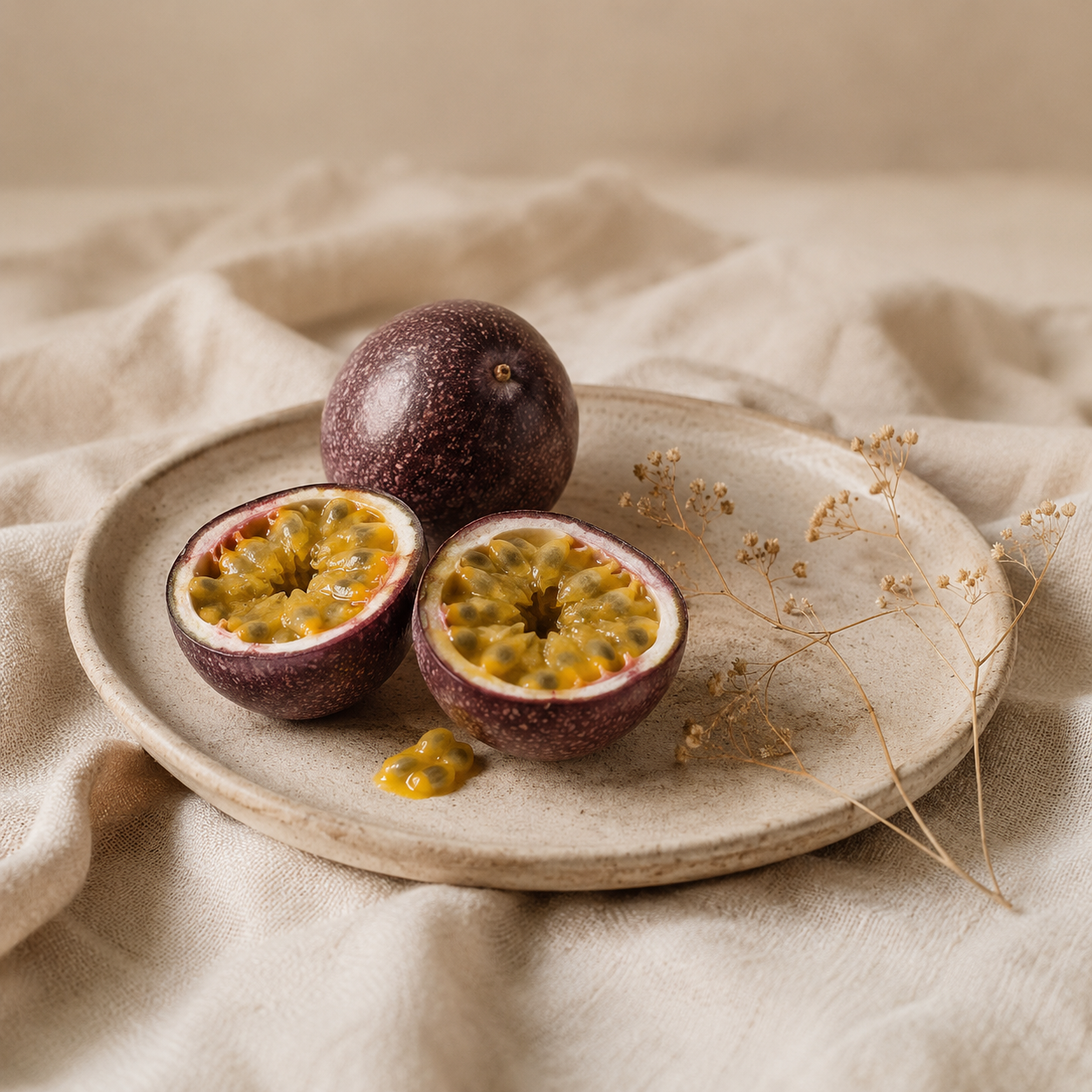 Passion fruit que inspira una de las fragancias Sensaterra